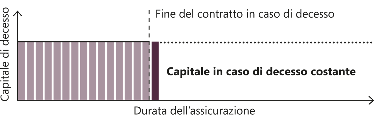 Grafico del capitale di decesso costante