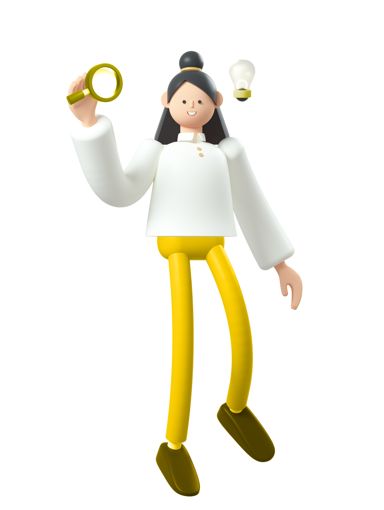 Porträt einer Frau als schlauer Fuchs mit cleverem Design.