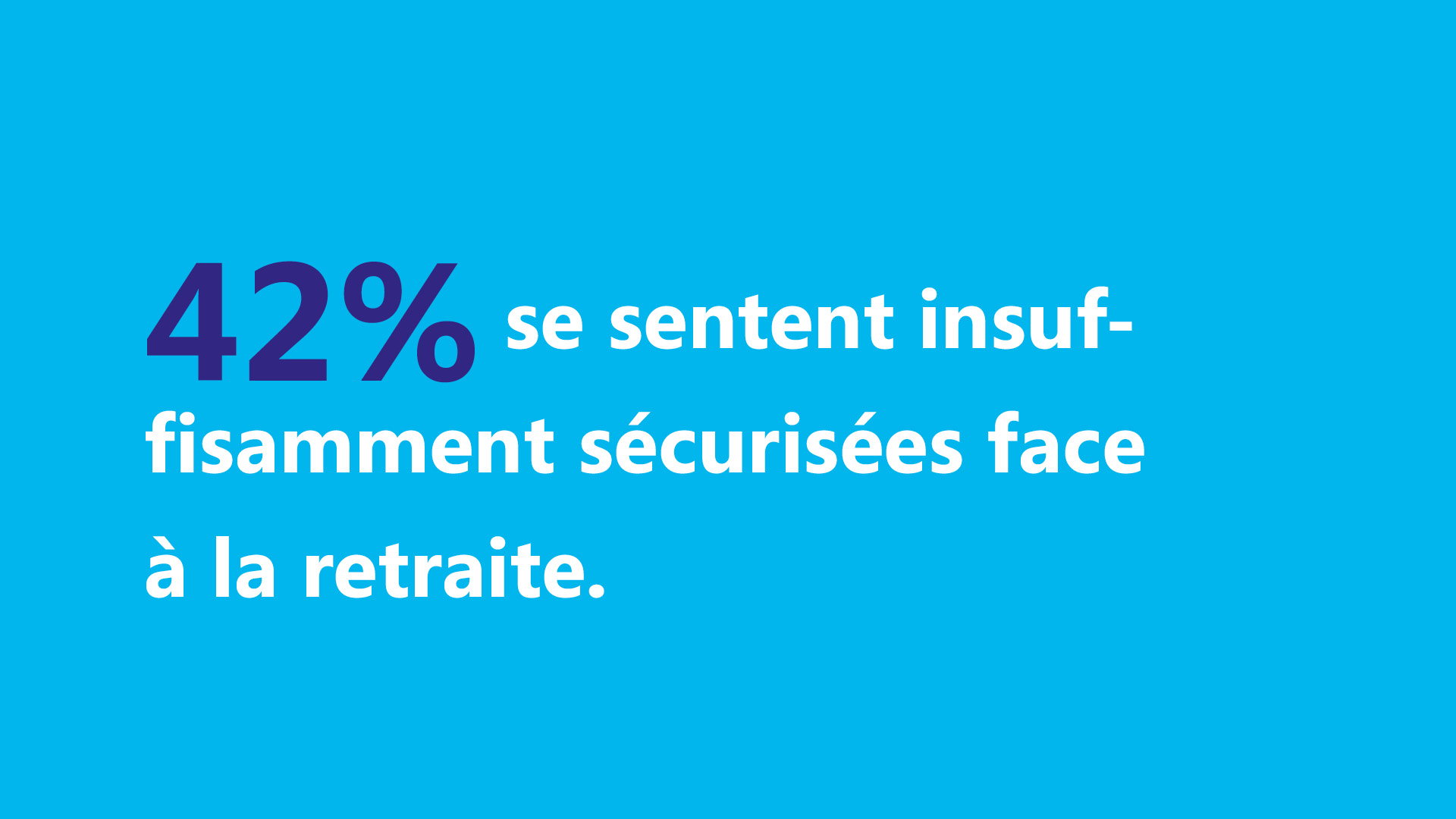 42% se sentent insuffisamment sécurisées face à la retraite
