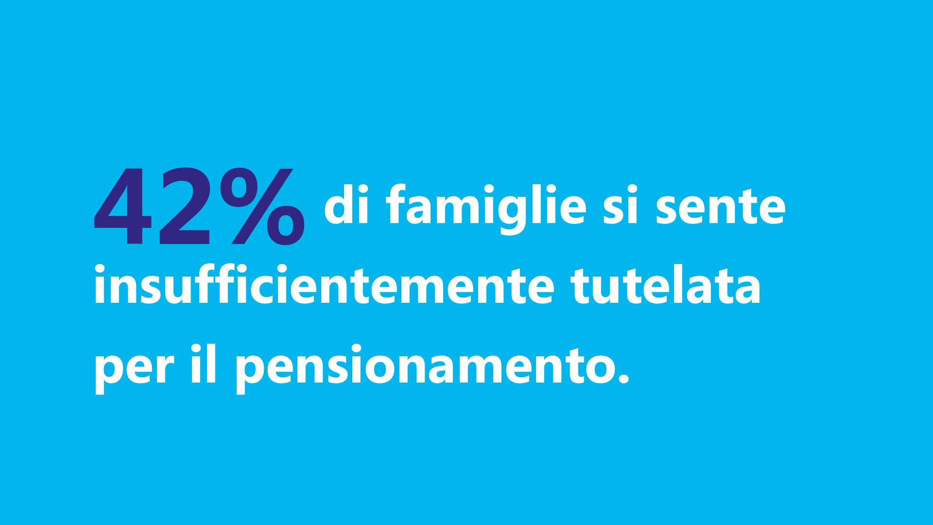 42 % di famiglie si sente insufficientemente tutelata per il pensionamento